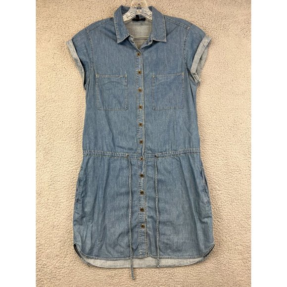 PAIGE Dresses & Skirts - PAIGE Denim Women's Small Blue Chambray Short Sleeve shirt dress